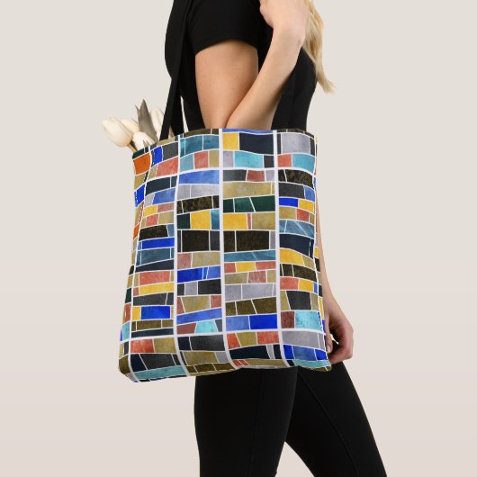 Tote Bag mosaïque Abstraite en verre : texture haute résolu (De près)