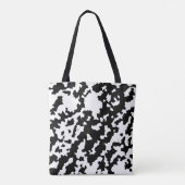 Tote Bag Mosaïque Abstraite irrégulière Camo noir et blanc (Dos)