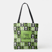 Tote Bag Mosaïque alien d'Halloween (Dos)
