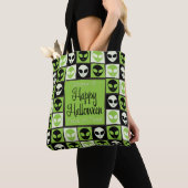 Tote Bag Mosaïque alien d'Halloween (De près)