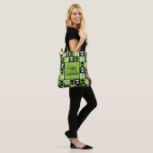 Tote Bag Mosaïque alien d'Halloween (Sur le modèle)