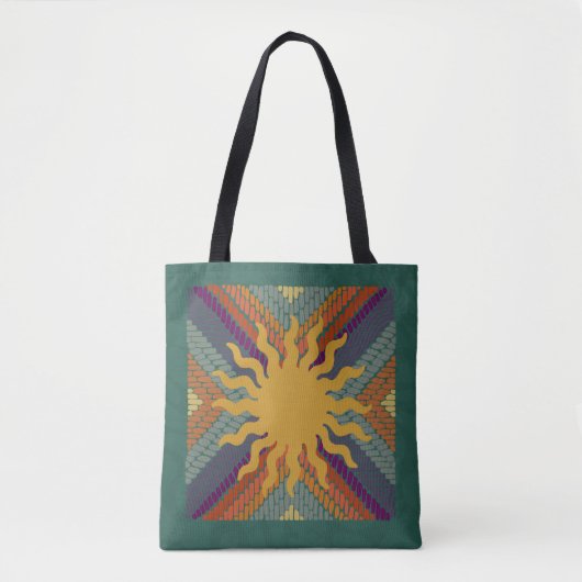 Tote Bag Mosaïque automne soleil (Devant)
