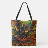 Tote Bag Mosaïque colorée Chat Art Prin (Dos)