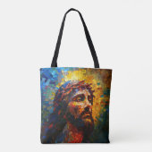 Tote Bag Mosaïque colorée Jésus (Dos)