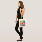 Tote Bag Mosaïque de couleurs vives arc-en-ciel (Devant (modèle))