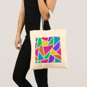 Tote Bag Mosaïque de couleurs vives arc-en-ciel (Devant (produit))