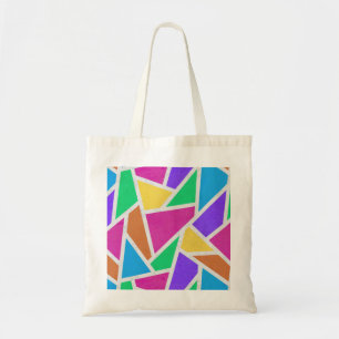 Tote Bag Mosaïque de couleurs vives arc-en-ciel