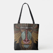 Tote Bag Mosaïque de Masque Baboon Coloré (Dos)