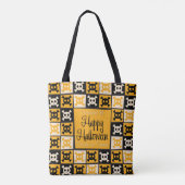 Tote Bag Mosaïque du crâne d'Halloween (Dos)