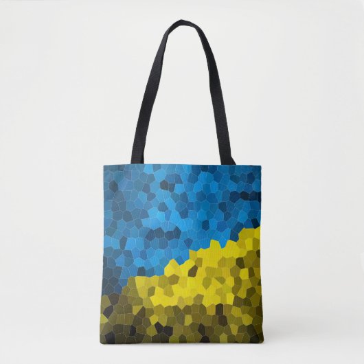 Tote Bag Mosaïque du drapeau ukrainien (Devant)