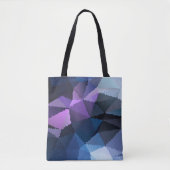 Tote Bag Mosaïque en bleu et rose (Devant)