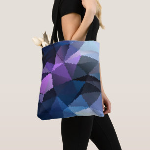 Tote Bag Mosaïque en bleu et rose