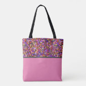Tote Bag Mosaïque et rose (Dos)