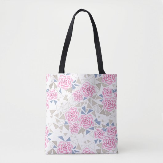 Tote Bag Mosaïque, fleurs (Devant)
