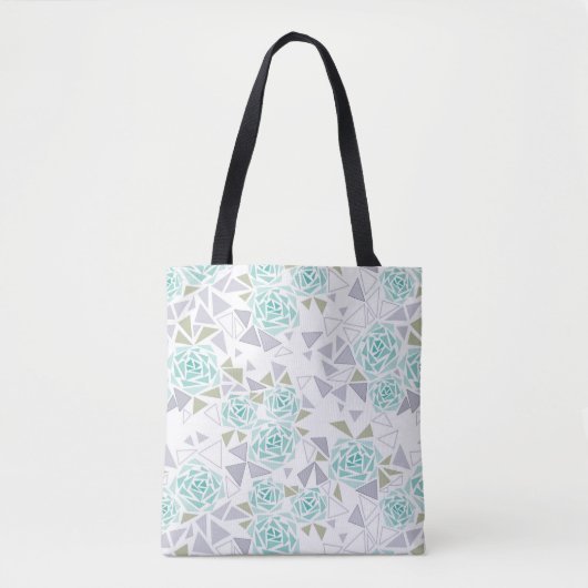 Tote Bag Mosaïque, fleurs (Devant)