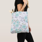 Tote Bag Mosaïque, fleurs (De près)