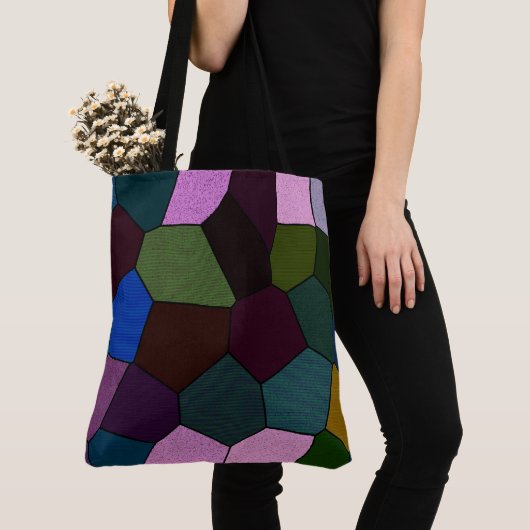 Tote Bag Mosaïque foncée (De près)