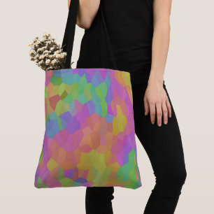 Tote Bag Mosaïques à l'huile arc-en-ciel