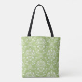 Tote Bag Moss Green Damask (Dos)