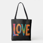 Tote Bag Mot d'amour coloré (Dos)