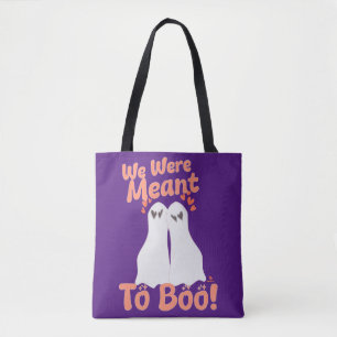 Tote Bag Mot de caricature Boo Halloween Ghostsin Love