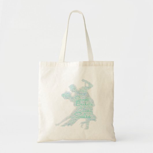 Tote Bag Mot de danse Art Couple Bachata Salsa (Devant)