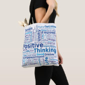 Tote Bag Mot de réflexion positif Nuage - Bleu (De près)