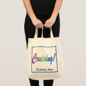 Tote Bag Mot Multicolor Croisière Votre Nom (Devant (produit))