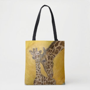 Tote Bag Mother and Child Giraffes