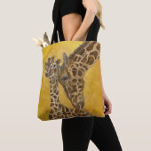 Tote Bag Mother and Child Giraffes (De près)