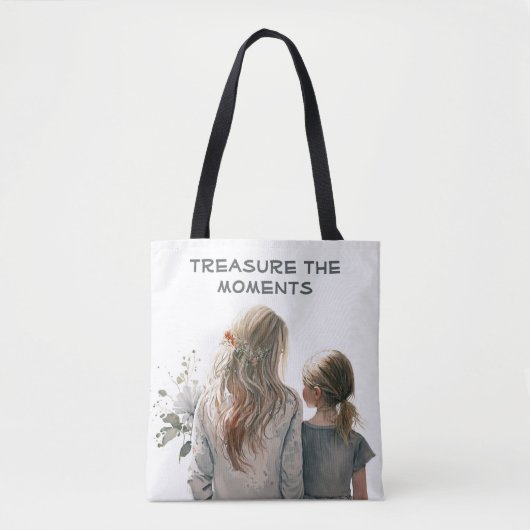Tote Bag Mother And Daughter Portrait (Devant)