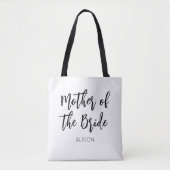 Tote Bag Mother of the Bride Black White Wedding  (Devant)