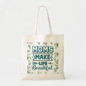 Tote Bag Mothers Day Word Art with Foliing (Devant)