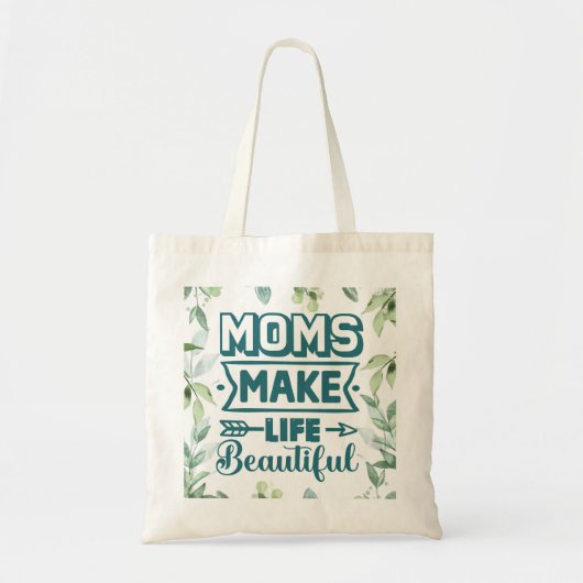 Tote Bag Mothers Day Word Art with Foliing (Devant)