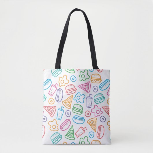 Tote Bag Motif 2 d'aliments de préparation rapide (Devant)