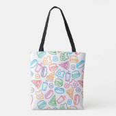 Tote Bag Motif 2 d'aliments de préparation rapide (Dos)