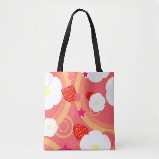 Tote Bag Motif 2 de fraise (Devant)