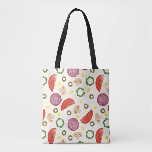 Tote Bag Motif 2 de pizza (Devant)