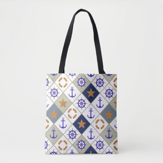 Tote Bag Motif 2 de thème de mer (Devant)