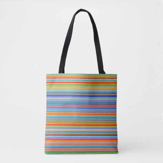 Tote Bag Motif à bandes multiples (Devant)