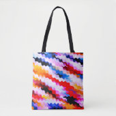 Tote Bag Motif à bandes multiples (Devant)