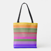 Tote Bag Motif à bandes multiples (Dos)
