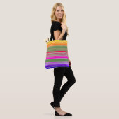Tote Bag Motif à bandes multiples (Sur le modèle)