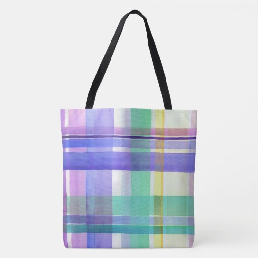 Tote Bag Motif à carreaux (Devant)