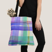 Tote Bag Motif à carreaux (De près)