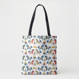 Tote Bag Motif à cheval inspiré de l'art scandinave.