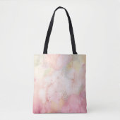 Tote Bag Motif à Cravate Pastel rose doux (Devant)