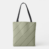 Tote Bag Motif à deux tons mousse crème verte (Dos)