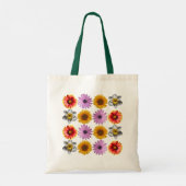 Tote Bag Motif à fleurs multicolores (Dos)