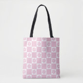 Tote Bag Motif à fleurs roses (Devant)